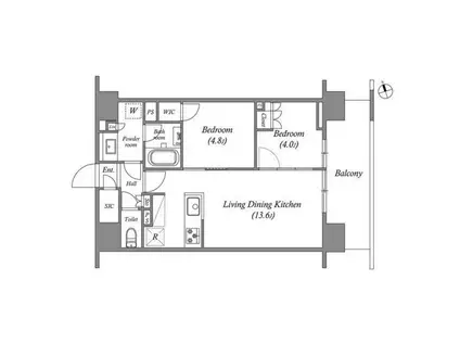 NIDO南千住(2LDK/7階)の間取り写真