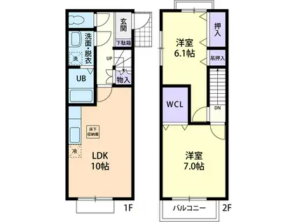 Rhythm(2LDK)の間取り写真