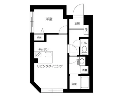 ES-GRANDE東中野(1LDK/1階)の間取り写真