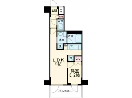 デュオステージ相模大野(1LDK/8階)の間取り写真