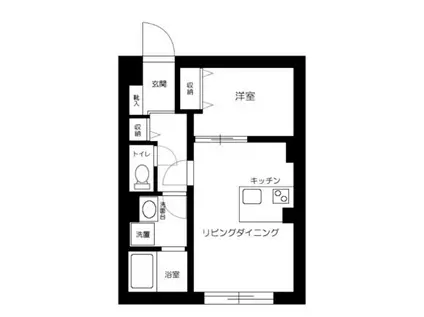 ES-GRANDE東中野(1LDK/2階)の間取り写真