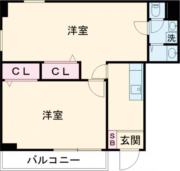 パークグランツ三河島駅前(1LDK/1階)の間取り写真
