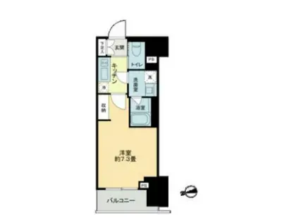 ザ・ライオンズフォーシア鶴見(1K/5階)の間取り写真