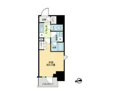 ザ・ライオンズフォーシア鶴見(1K/5階)の間取り写真