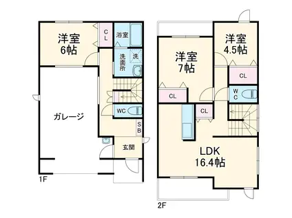 名鉄名古屋本線 中京競馬場前駅 徒歩17分 2階建 新築(3LDK)の間取り写真