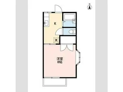 ベルテック(1K/2階)の間取り写真