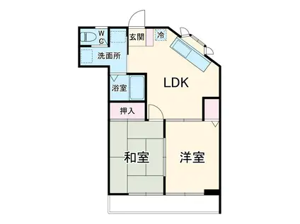 第28アオイビル(2LDK/2階)の間取り写真