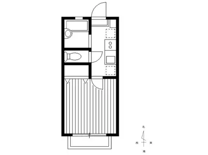 VIEW PALACE落合(1K/2階)の間取り写真