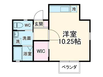 サウスビレッジ(ワンルーム/2階)の間取り写真