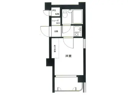 ライオンズマンション中之島公園北(1K/9階)の間取り写真