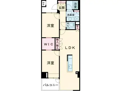 グローリオ吉祥寺本町(2LDK/9階)の間取り写真