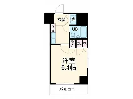 ナイスアーバンスピリッツ横濱吉野町(1K/3階)の間取り写真