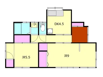 東海道本線 真鶴駅 徒歩19分 1階建 築64年(2DK)の間取り写真