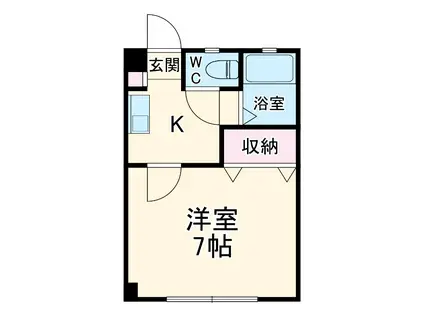 ロックフィールド水引(1K/2階)の間取り写真