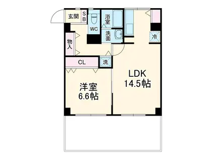 グリーンハイツ(1LDK/2階)の間取り写真