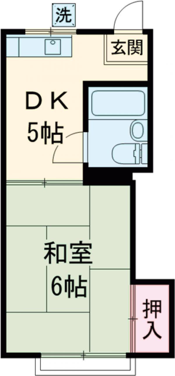 K・HOUSE門脇荘(1DK/2階)の間取り写真