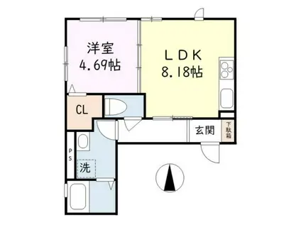 GRAND SOLEIL 5(1LDK/3階)の間取り写真