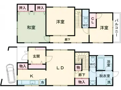 京成電鉄押上線 京成立石駅 徒歩9分 1階建 築31年(3LDK)の間取り写真