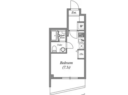 SQUARE CITY KANAMACHI(1K/11階)の間取り写真