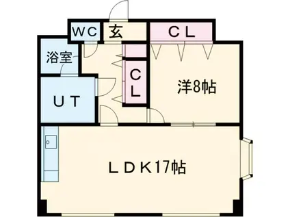 エストシエル(1LDK/3階)の間取り写真
