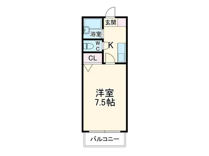 アマデウス麩屋町二条(1K/4階)の間取り写真