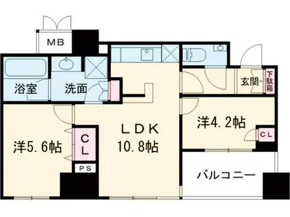 グレーシア調布(2LDK/7階)の間取り写真