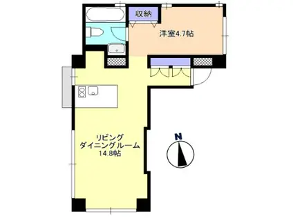 コスモ吉祥寺北町(1LDK/2階)の間取り写真