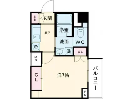 GENOVIA北池袋Ⅱ(1K/3階)の間取り写真