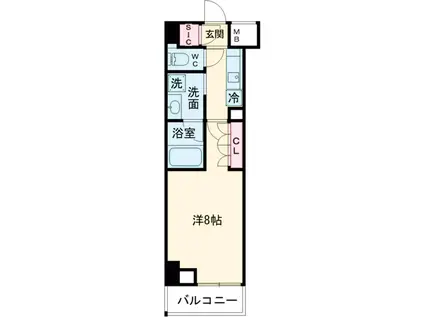 GENOVIA北池袋Ⅱ(1K/3階)の間取り写真