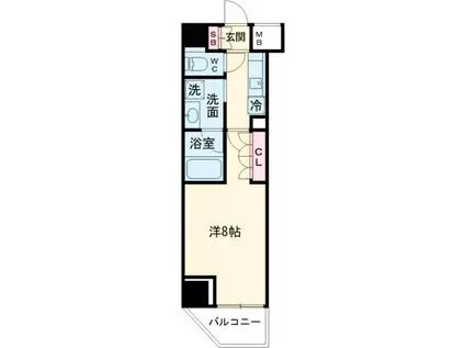 GENOVIA北池袋Ⅱ(1K/4階)の間取り写真