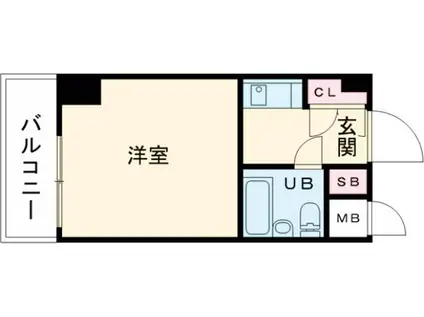 ハイシティ高田馬場(1K/6階)の間取り写真