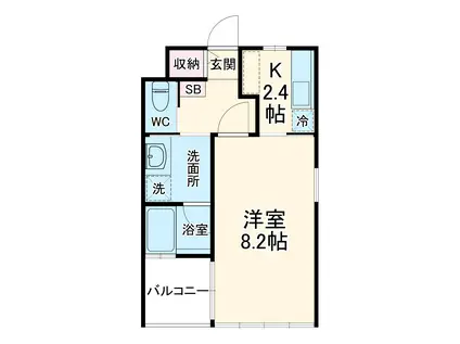 アルメゾンアネシス(1K/1階)の間取り写真