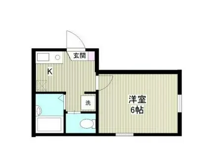 ATG浜川崎(1K/2階)の間取り写真