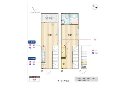 VILLA AKANE(1LDK/2階)の間取り写真