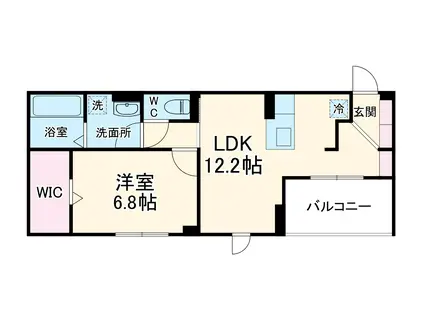 MAISON DE RICHESSE(1LDK/1階)の間取り写真