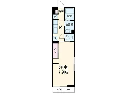 リブリ・ゆずり葉(1K/1階)の間取り写真