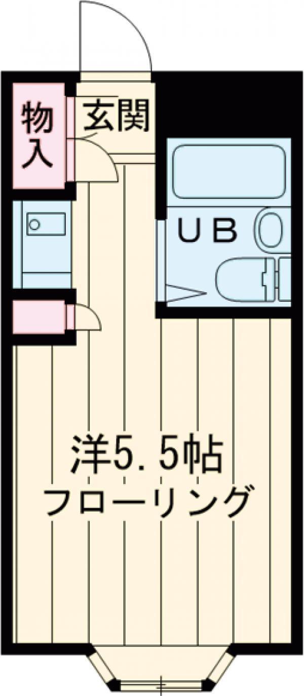 パークヒルズ桜上水(ワンルーム/2階)の間取り写真