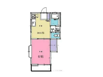 リバーサイド多摩Ⅱ(1DK/1階)の間取り写真