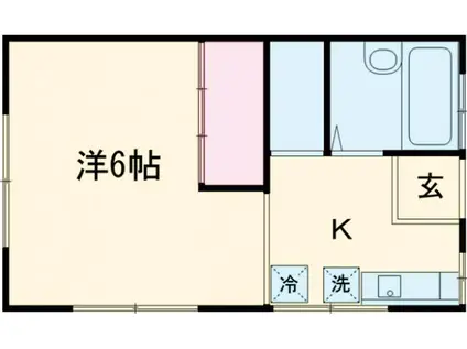 丸泰コーポ(1K/1階)の間取り写真