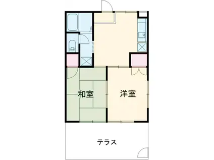 足立ハイム(2DK/1階)の間取り写真