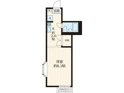 エヌ・テー与野(1K/2階)の間取り写真