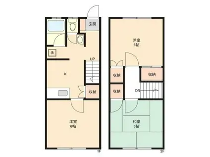 ハイツしらかば(3K/1階)の間取り写真