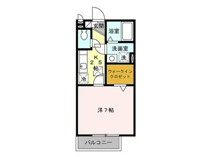 アルテール(1K/1階)の間取り写真