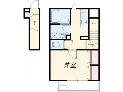 リブリ・武蔵小金井(1K/2階)の間取り写真