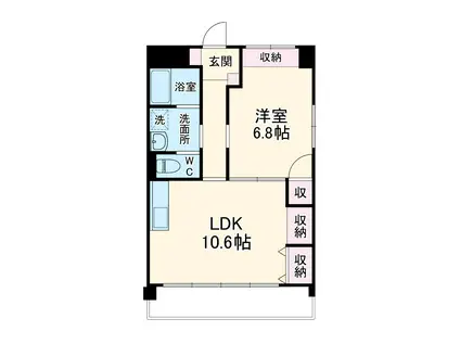 アネシスサイトウ(1LDK/2階)の間取り写真