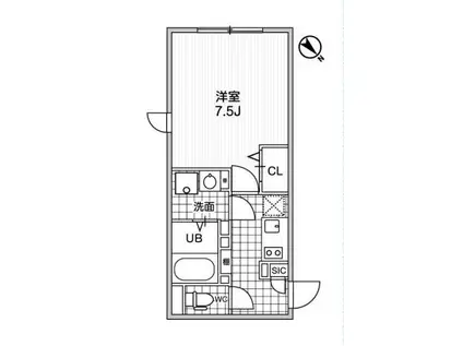 MDM駒沢大学(1K/2階)の間取り写真
