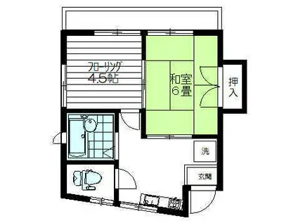 コンフォース大楽寺(2K/2階)の間取り写真