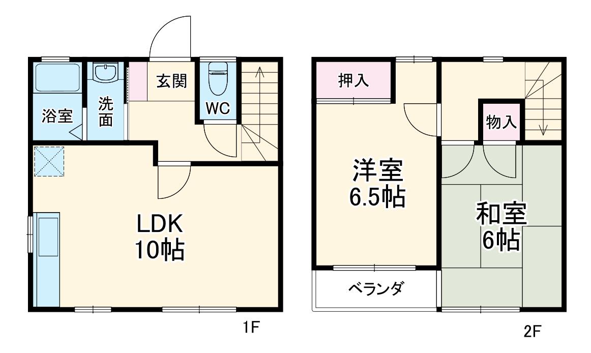 エーデル松本A(2LDK)の間取り写真
