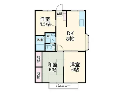 エステートピアアマノ(3DK/1階)の間取り写真