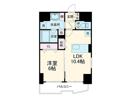 CREATE AXIS(1LDK/6階)の間取り写真